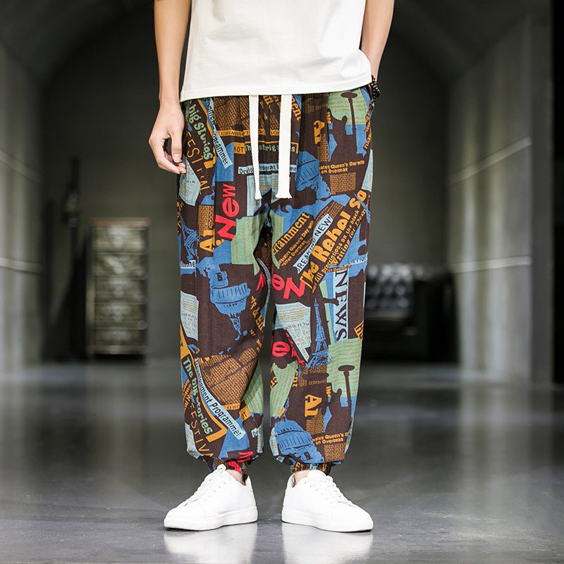 Mens Fashion Breathable Casual Wide Leg Pants - RALO COLLECTION STUDIO