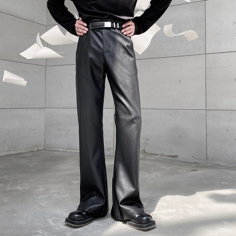 Mens Fashion Casual PU Leather Suit Pants - RALO COLLECTION STUDIO