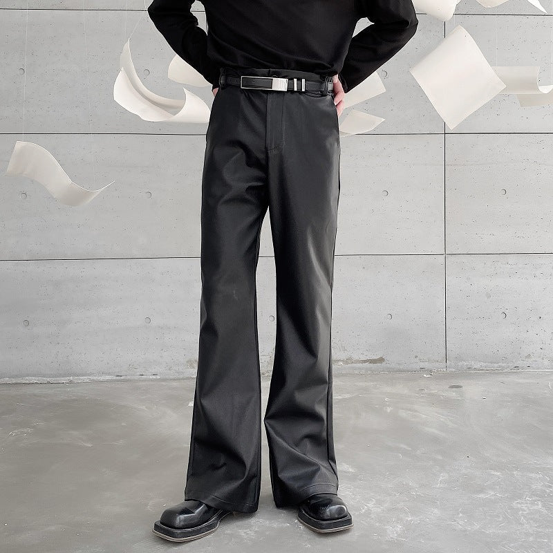 Mens Fashion Casual PU Leather Suit Pants - RALO COLLECTION STUDIO