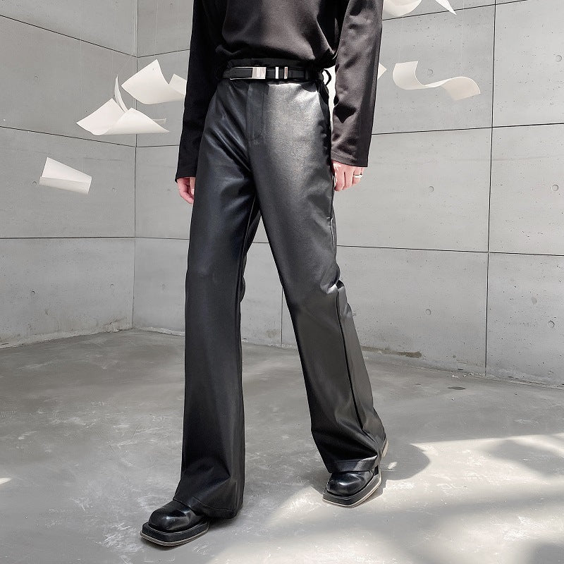 Mens Fashion Casual PU Leather Suit Pants - RALO COLLECTION STUDIO