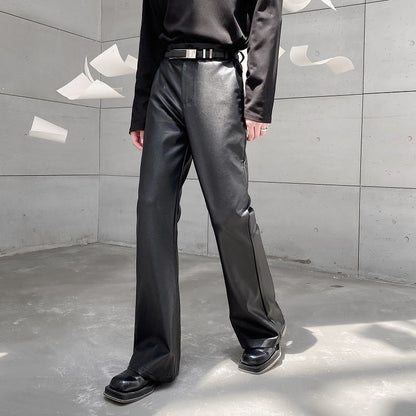 Mens Fashion Casual PU Leather Suit Pants - RALO COLLECTION STUDIO