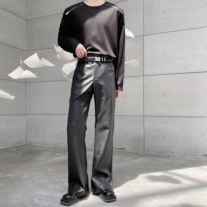 Mens Fashion Casual PU Leather Suit Pants - RALO COLLECTION STUDIO