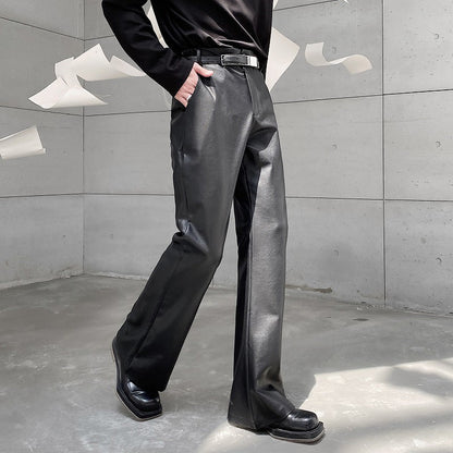 Mens Fashion Casual PU Leather Suit Pants - RALO COLLECTION STUDIO