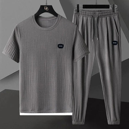 Mens Fashionable Loose-fit Short-sleeve And Long-pants Set - RALO COLLECTION STUDIO