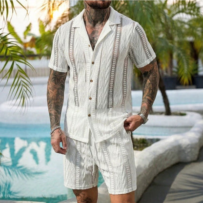 Mens Fashionable Printed Casual Shirt Set - RALO COLLECTION STUDIO