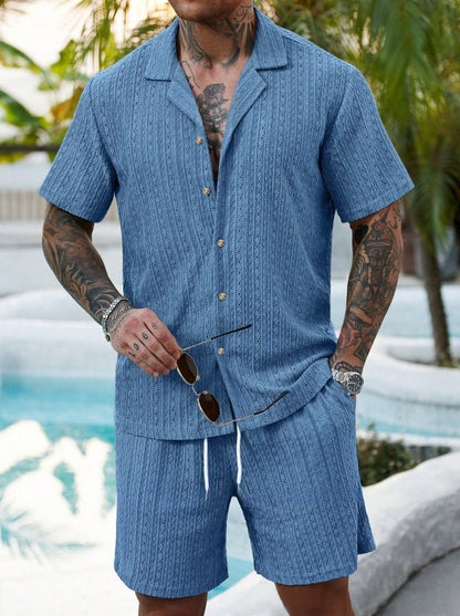 Mens Fashionable Printed Casual Shirt Set - RALO COLLECTION STUDIO