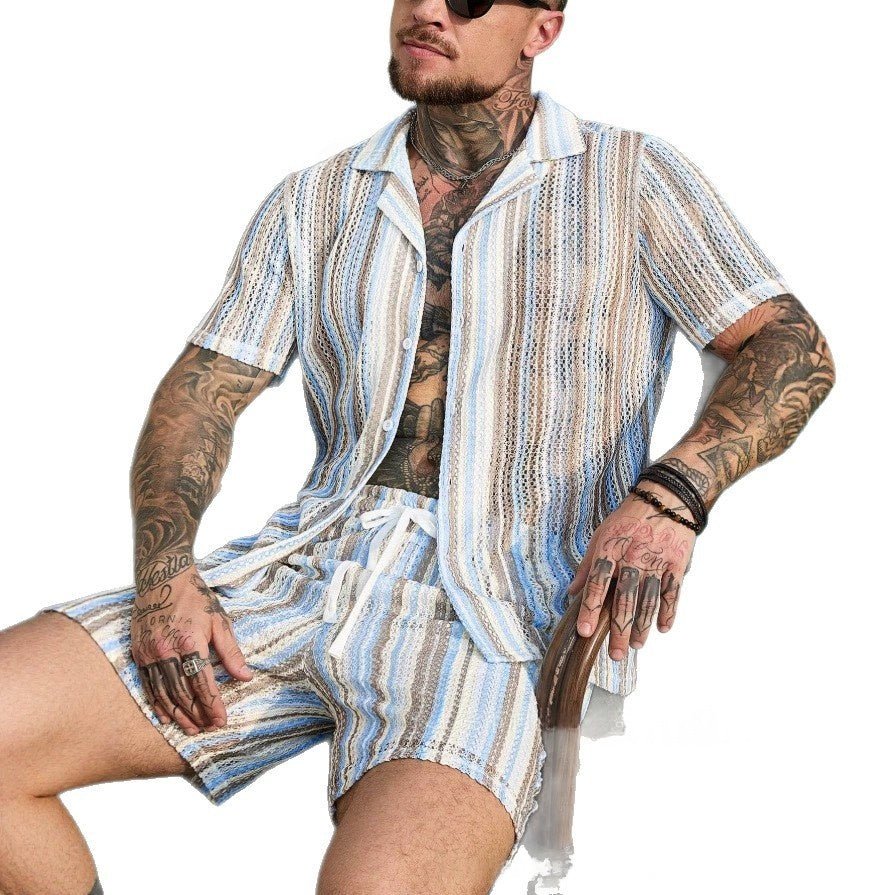 Mens Fashionable Printed Casual Shirt Set - RALO COLLECTION STUDIO