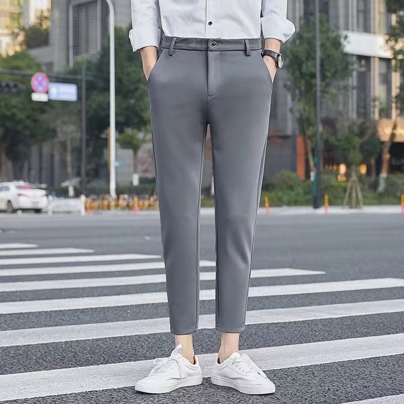 Men's Fashionable Slim-Fit Casual Drapey Cropped Trousers - RALO COLLECTION STUDIO