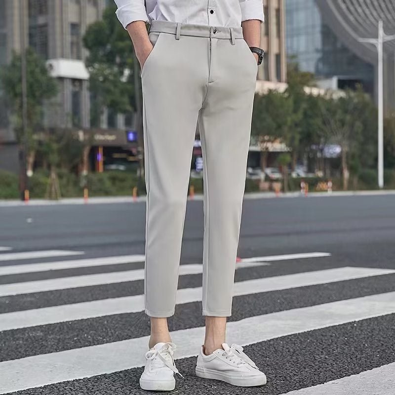Men's Fashionable Slim-Fit Casual Drapey Cropped Trousers - RALO COLLECTION STUDIO