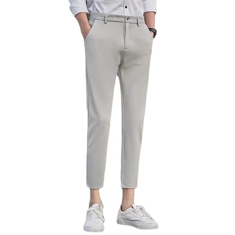 Men's Fashionable Slim-Fit Casual Drapey Cropped Trousers - RALO COLLECTION STUDIO