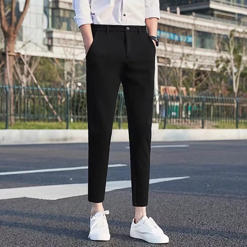 Men's Fashionable Slim-Fit Casual Drapey Cropped Trousers - RALO COLLECTION STUDIO