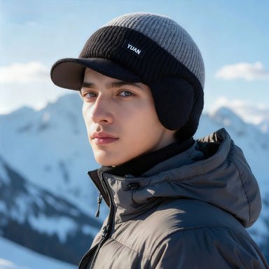 Mens Fleece-Lined Thickened Warm Knitted Hat - RALO COLLECTION STUDIO