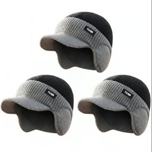 Mens Fleece-Lined Thickened Warm Knitted Hat - RALO COLLECTION STUDIO
