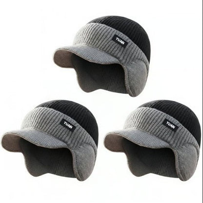 Mens Fleece-Lined Thickened Warm Knitted Hat - RALO COLLECTION STUDIO