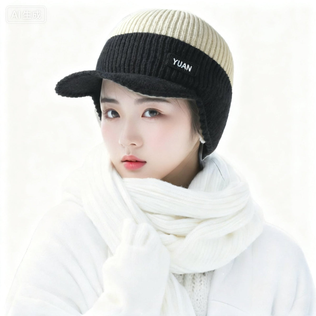 Mens Fleece-Lined Thickened Warm Knitted Hat - RALO COLLECTION STUDIO
