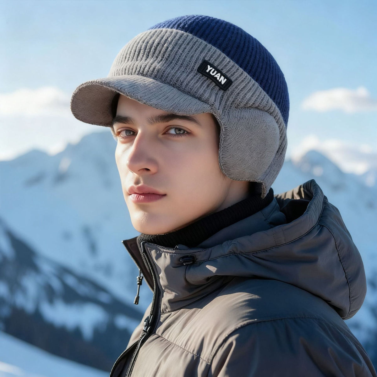 Mens Fleece-Lined Thickened Warm Knitted Hat - RALO COLLECTION STUDIO