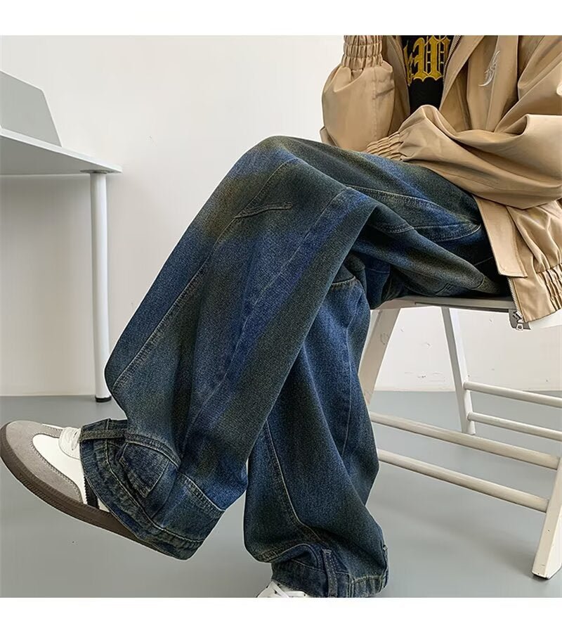 Mens High-street Edgy-cool Denim Pants - RALO COLLECTION STUDIO