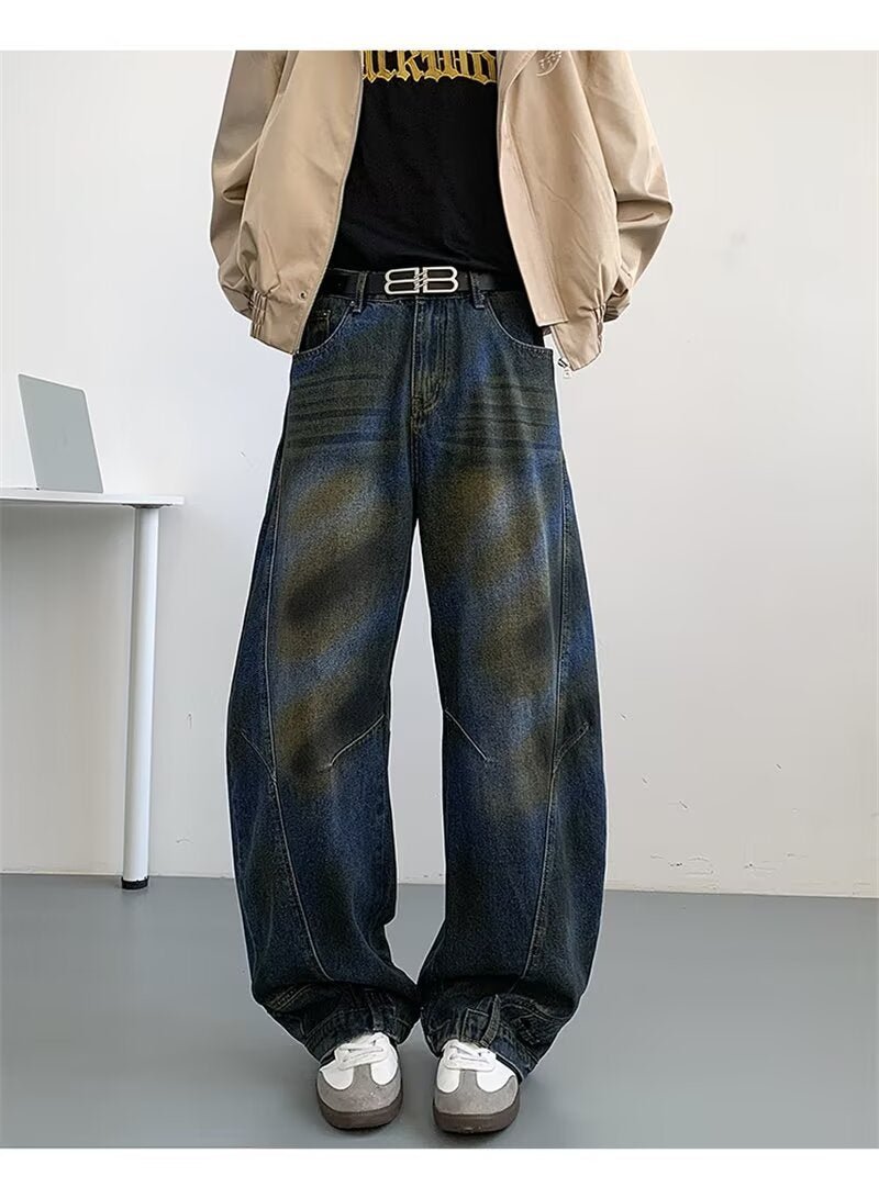 Mens High-street Edgy-cool Denim Pants - RALO COLLECTION STUDIO
