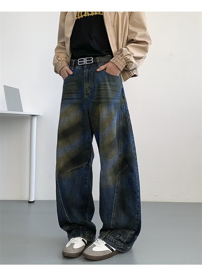 Mens High-street Edgy-cool Denim Pants - RALO COLLECTION STUDIO