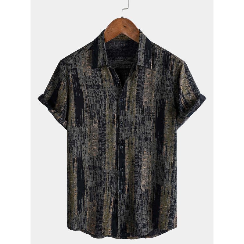 Men's Lapel Short-Sleeved Loose-Fitting Shirt - RALO COLLECTION STUDIO