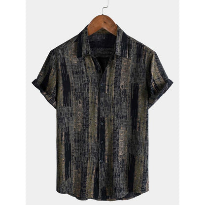 Men's Lapel Short-Sleeved Loose-Fitting Shirt - RALO COLLECTION STUDIO