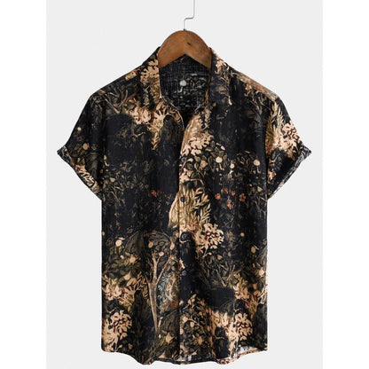 Men's Lapel Short-Sleeved Loose-Fitting Shirt - RALO COLLECTION STUDIO