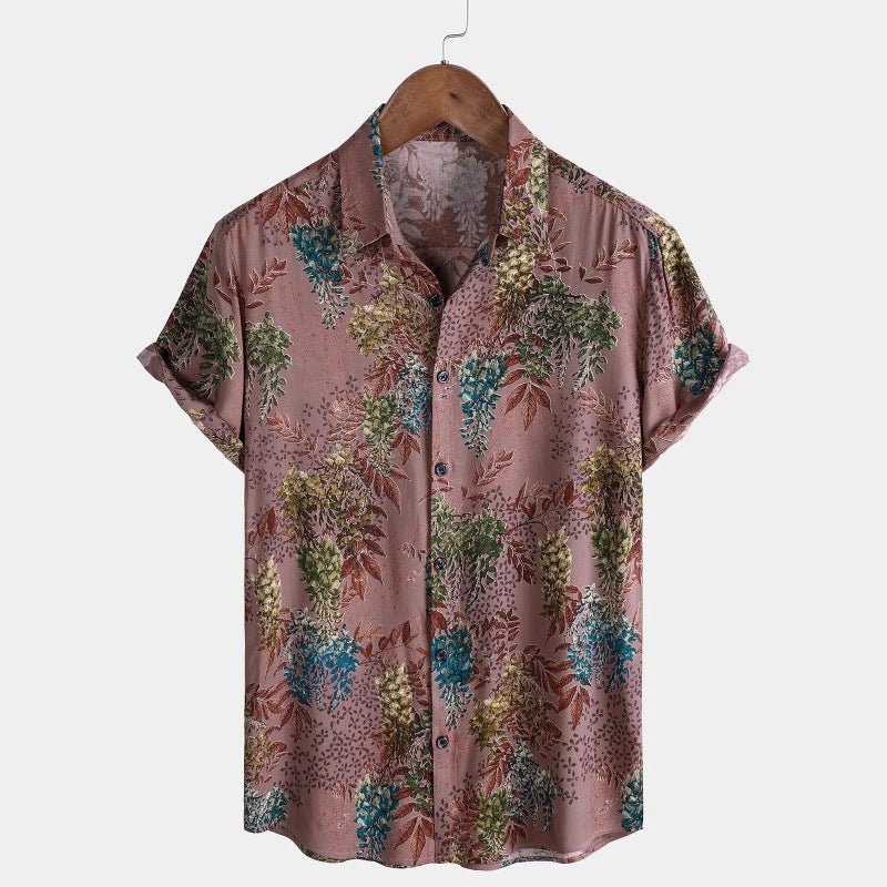 Men's Lapel Short-Sleeved Loose-Fitting Shirt - RALO COLLECTION STUDIO