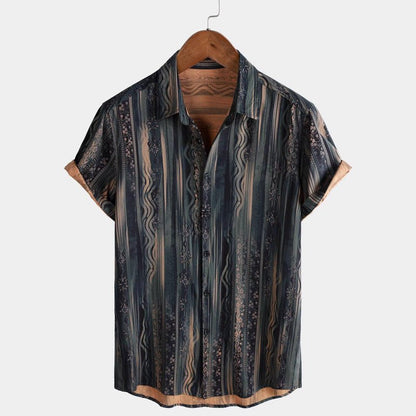 Men's Lapel Short-Sleeved Loose-Fitting Shirt - RALO COLLECTION STUDIO