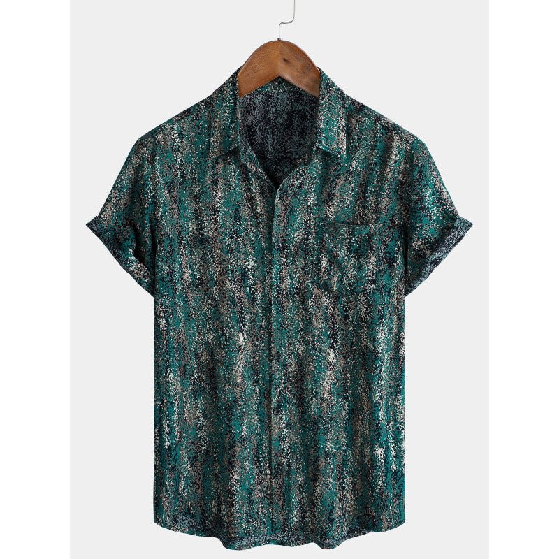 Men's Lapel Short-Sleeved Loose-Fitting Shirt - RALO COLLECTION STUDIO