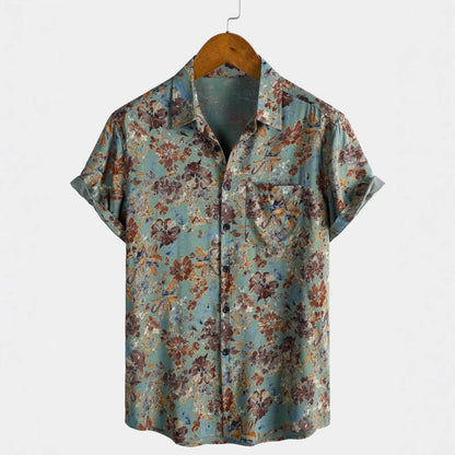 Men's Lapel Short-Sleeved Loose-Fitting Shirt - RALO COLLECTION STUDIO