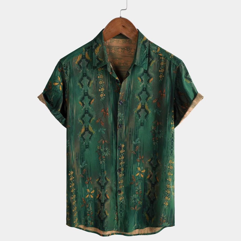 Men's Lapel Short-Sleeved Loose-Fitting Shirt - RALO COLLECTION STUDIO