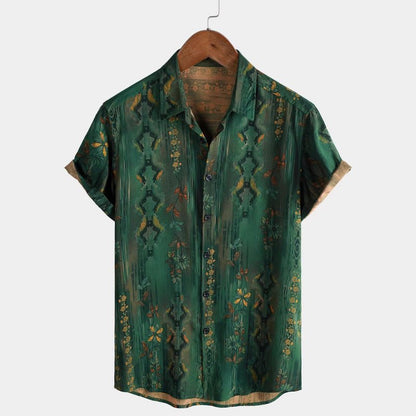 Men's Lapel Short-Sleeved Loose-Fitting Shirt - RALO COLLECTION STUDIO