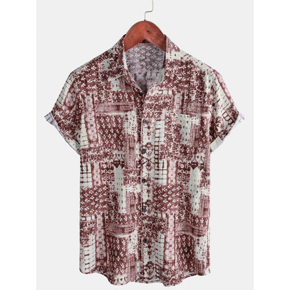 Men's Lapel Short-Sleeved Loose-Fitting Shirt - RALO COLLECTION STUDIO