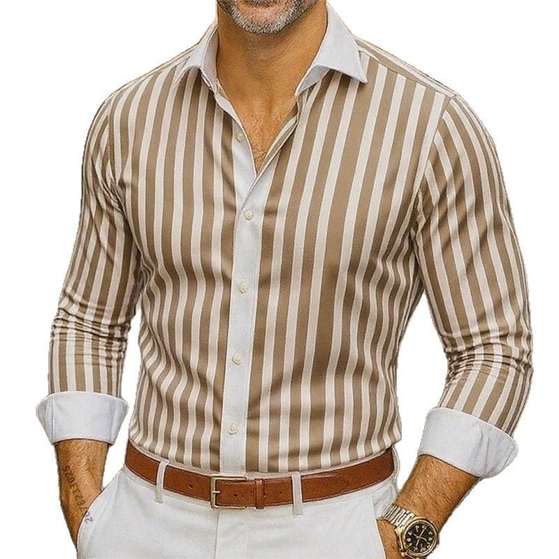 Mens Long-sleeve Striped Shirt - RALO COLLECTION STUDIO