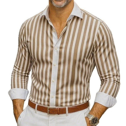 Mens Long-sleeve Striped Shirt - RALO COLLECTION STUDIO