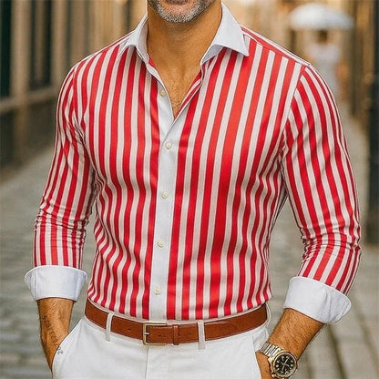 Mens Long-sleeve Striped Shirt - RALO COLLECTION STUDIO
