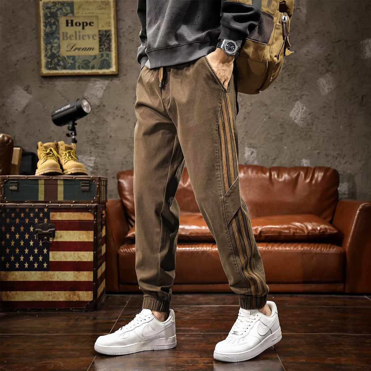 Mens Loose Fit Trendy AnkleTightening Pants - RALO COLLECTION STUDIO