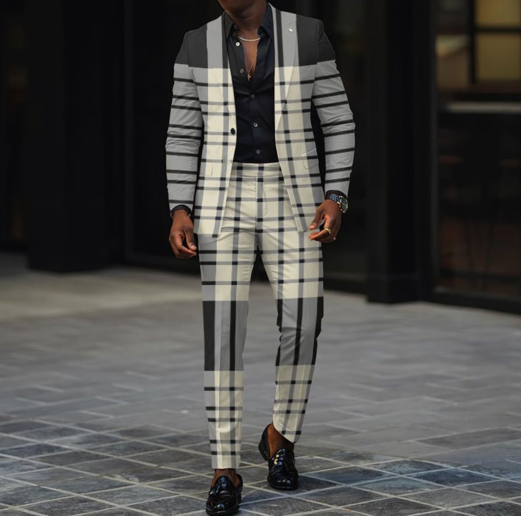 Mens New Autumn Slim-Fit Two-Piece Suit - RALO COLLECTION STUDIO