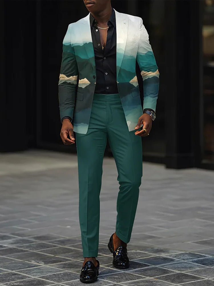 Mens New Autumn Slim-Fit Two-Piece Suit - RALO COLLECTION STUDIO