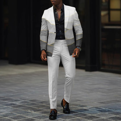 Mens New Autumn Slim-Fit Two-Piece Suit - RALO COLLECTION STUDIO