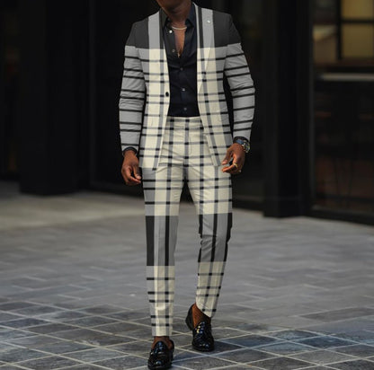 Mens New Autumn Slim-Fit Two-Piece Suit - RALO COLLECTION STUDIO
