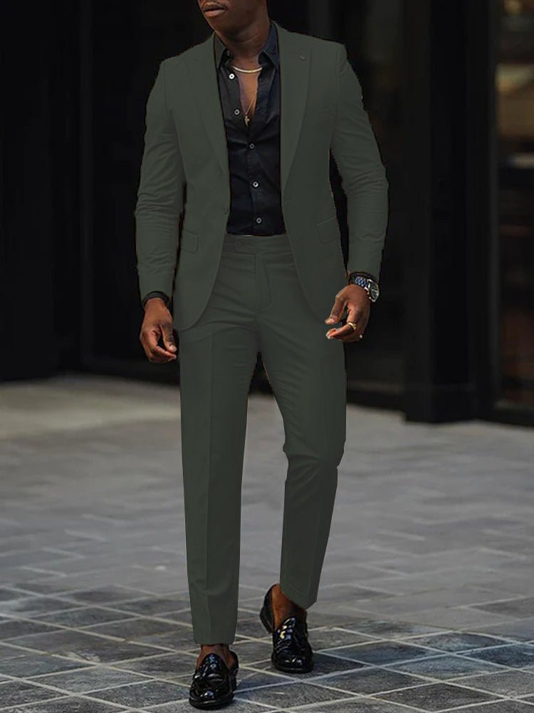 Mens New Autumn Slim-Fit Two-Piece Suit - RALO COLLECTION STUDIO
