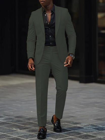Mens New Autumn Slim-Fit Two-Piece Suit - RALO COLLECTION STUDIO