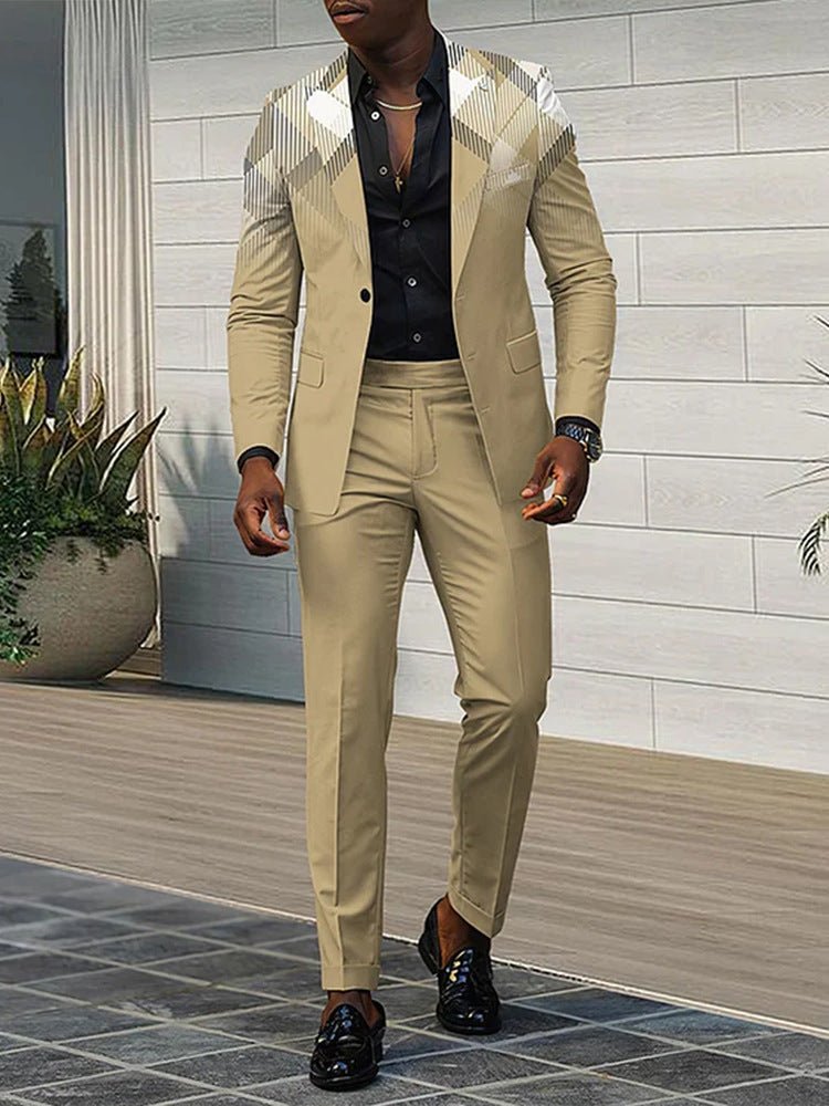 Mens New Autumn Slim-Fit Two-Piece Suit - RALO COLLECTION STUDIO