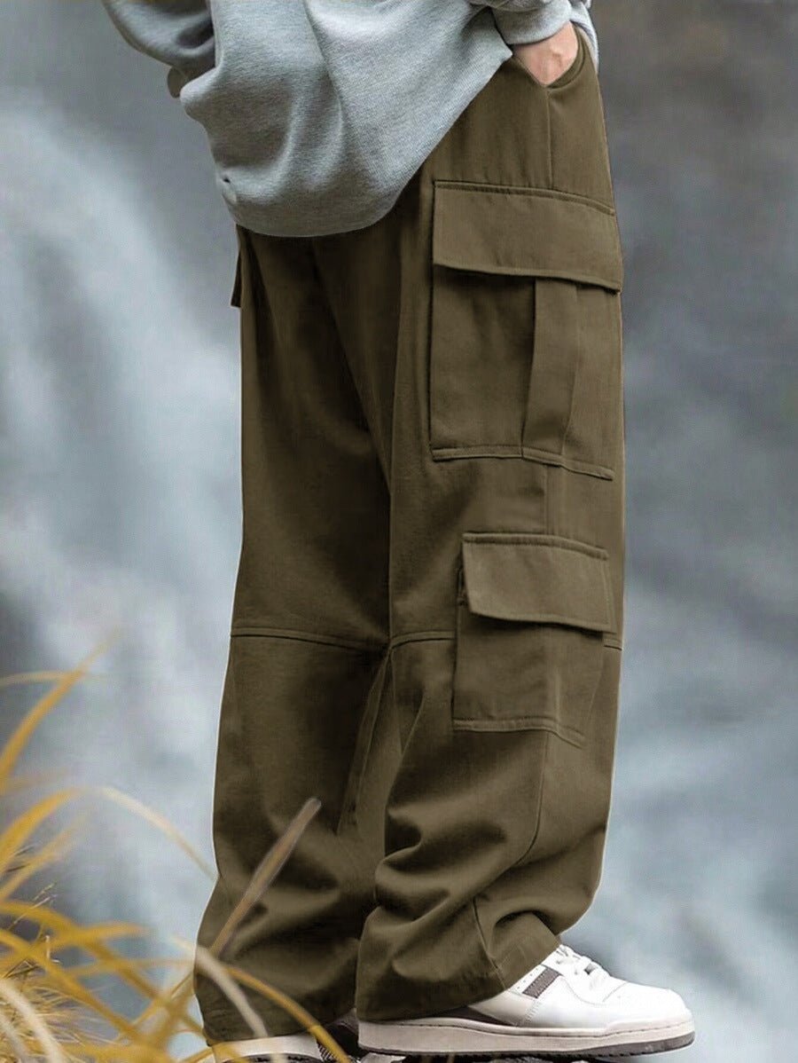 Men's Outdoor Multi-Pocket Straight Work Pants Ralo Collection - RALO COLLECTION STUDIO