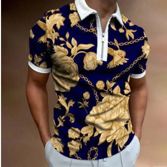 Men's POLO Shirt Striped Printed Short Sleeve T-Shirt Lapel Shirt - RALO COLLECTION STUDIO