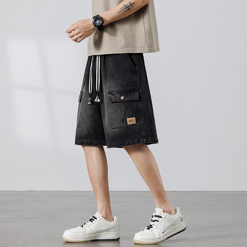 Mens Relaxed-fit Casual Denim Work Pants - RALO COLLECTION STUDIO