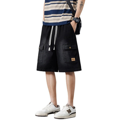 Mens Relaxed-fit Casual Denim Work Pants - RALO COLLECTION STUDIO