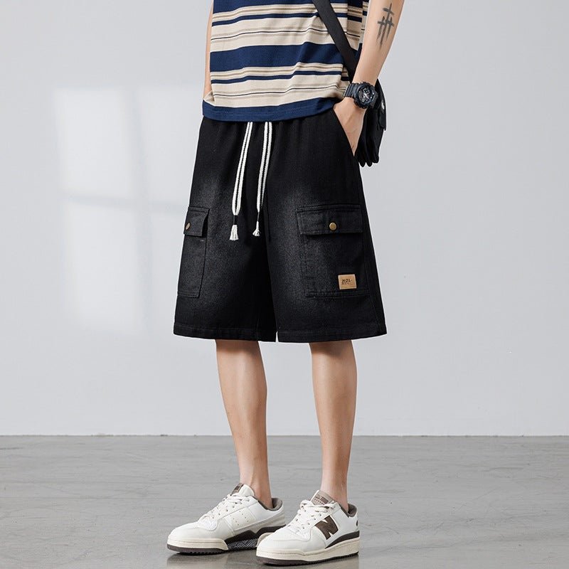 Mens Relaxed-fit Casual Denim Work Pants - RALO COLLECTION STUDIO