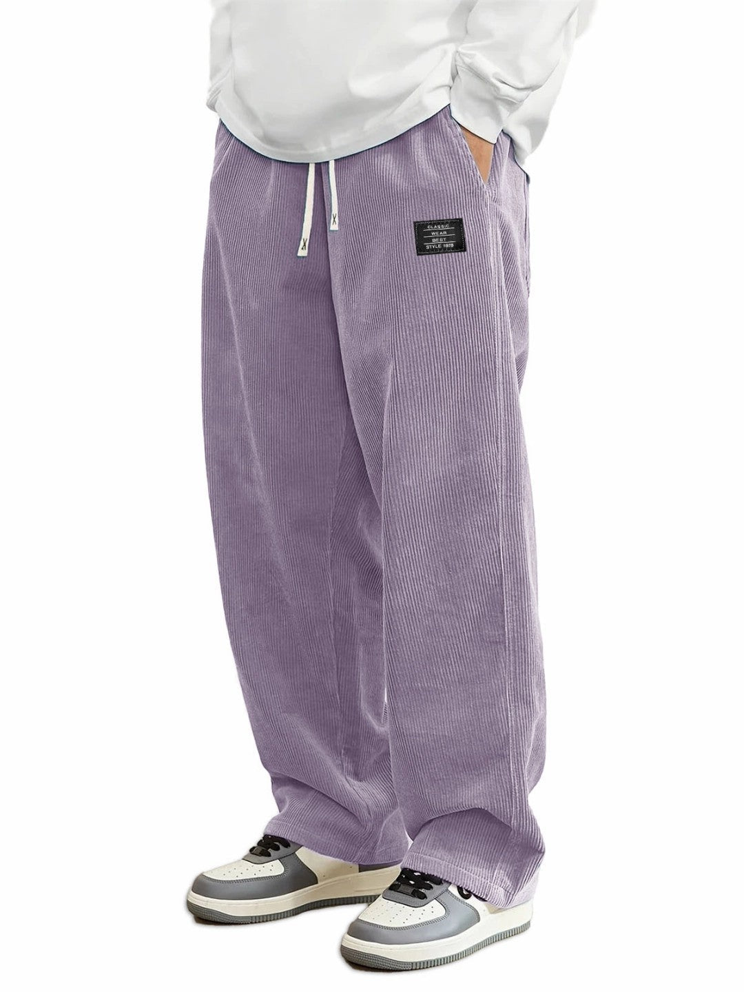 Mens Relaxed-fit Corduroy Casual Pants - RALO COLLECTION STUDIO